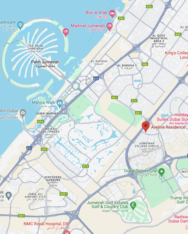 aveline-residences-dubai-google-maps-location